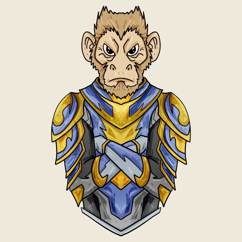 Knight Monkey with Armor Crusader