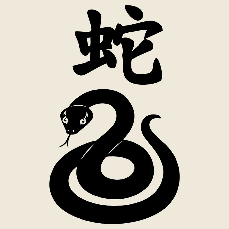 Serpent à caractère chinois avec image de serpent