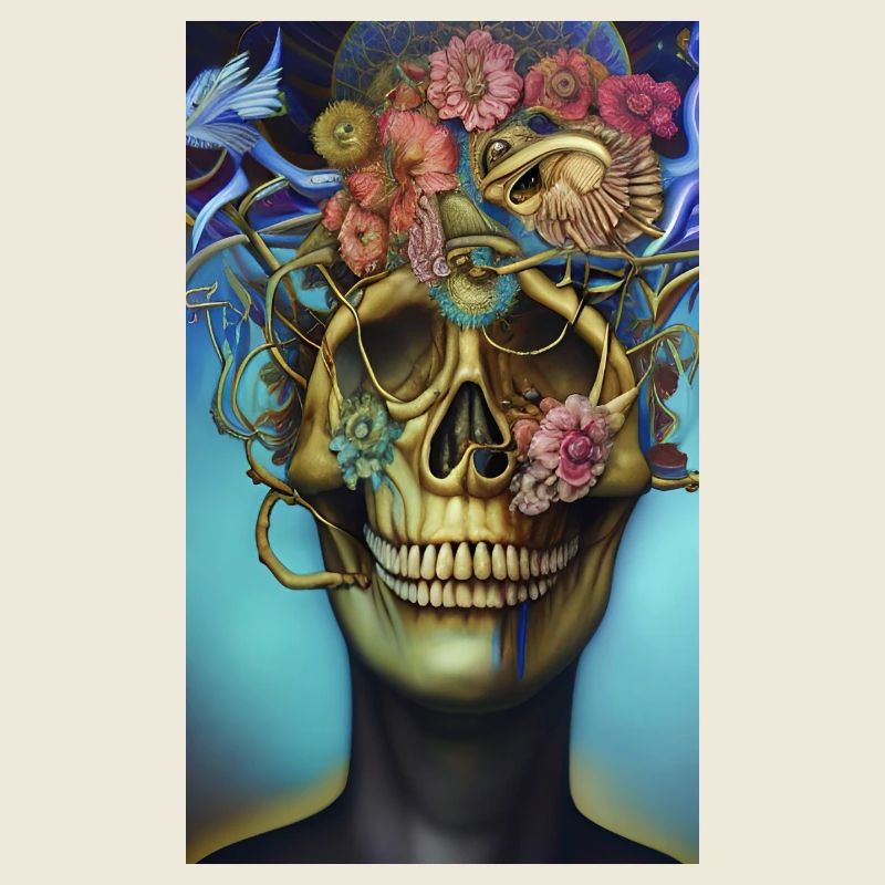 Beautiful fantasy Skull