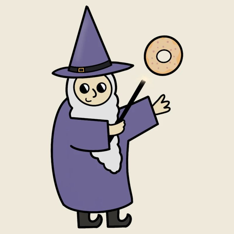 Funny Magician Wizard Donut Lover