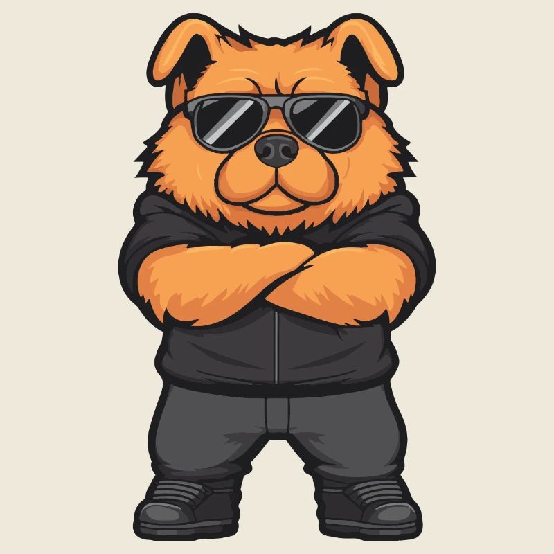 chow chow hund comic