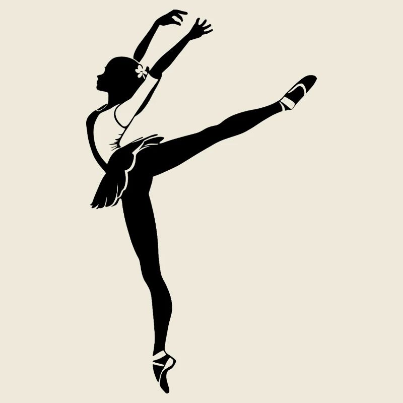 Illustration de danseuse de ballet en noir et blanc