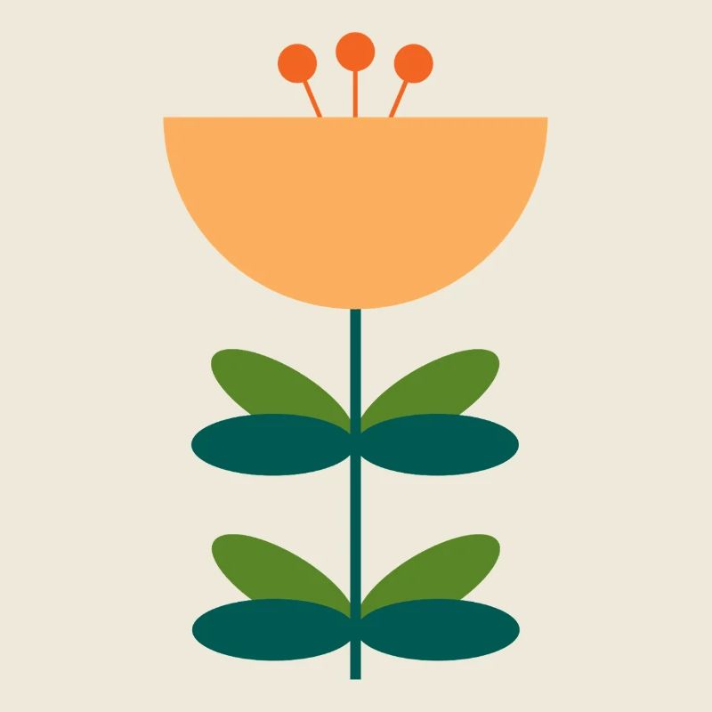 Abstraktes Blüten-Illustrationsdesign