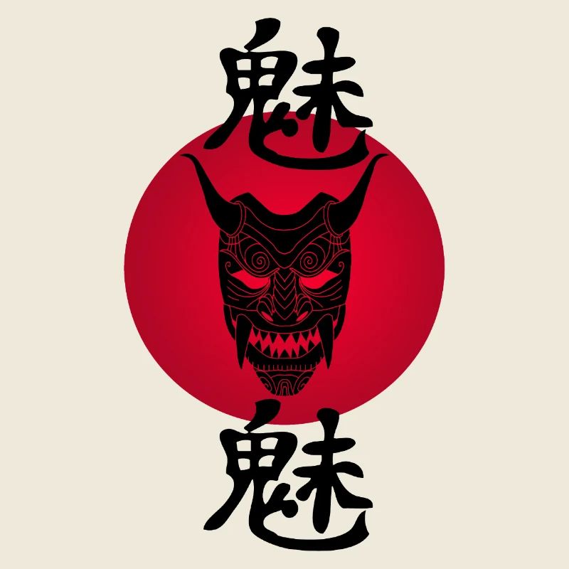 Schwarzer Dämon und Rote Sonne