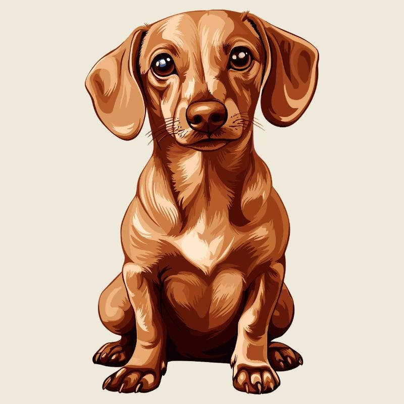 Teckel mignon avec de grands yeux