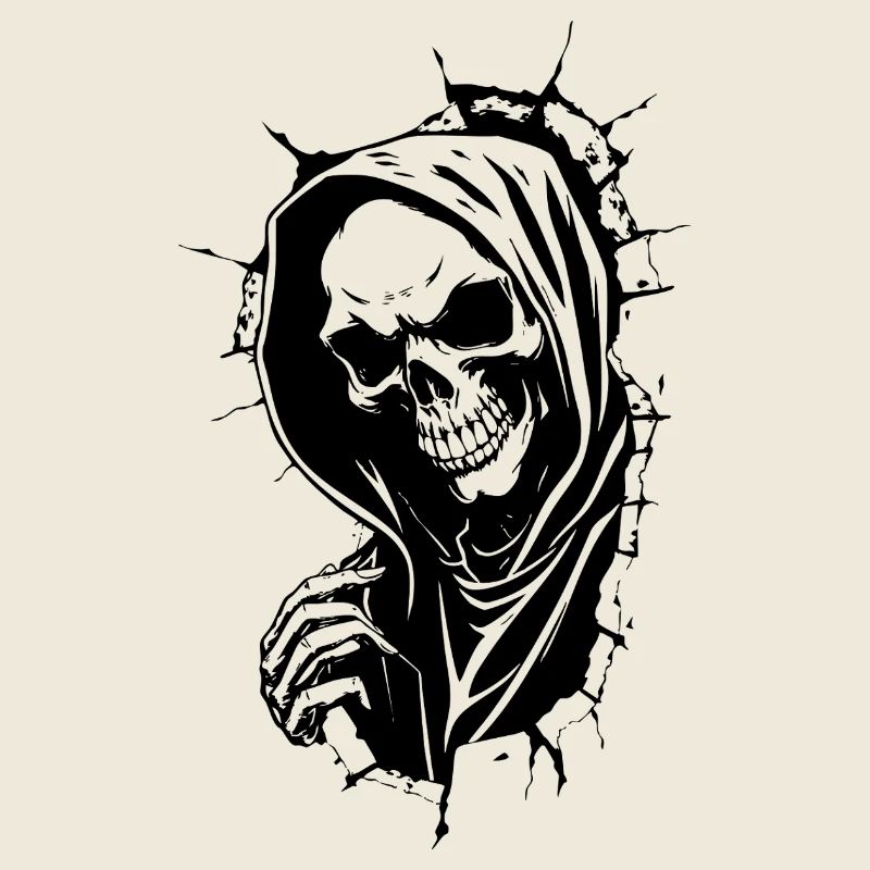 Crâne avec Sweat à capuche Design Halloween Horreur
