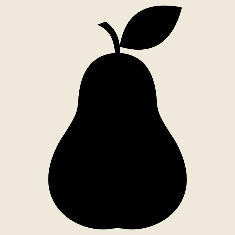 Pear silhouette fruit minimal