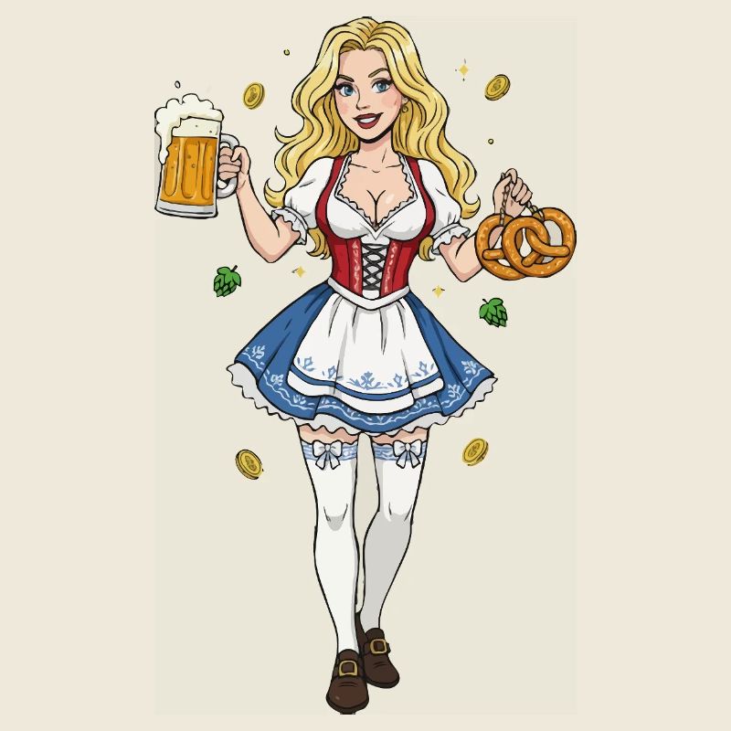 Oktoberfeest vrouw in dirndl