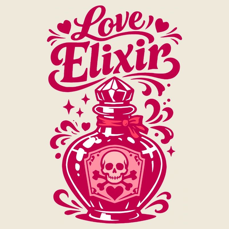 Bouteille de cœur Élixir d’Amour | La Saint-Valentin
