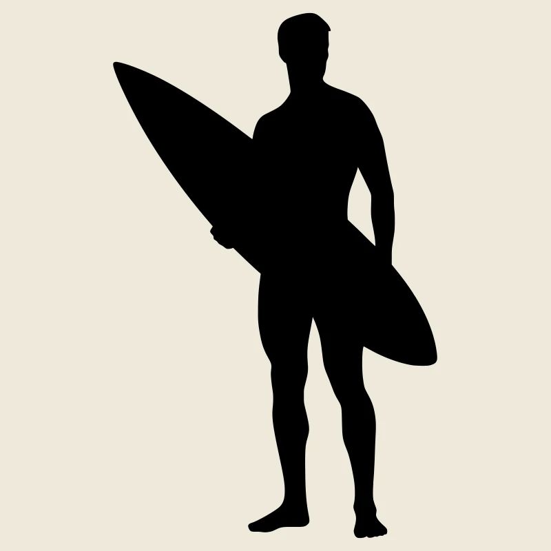 Surfer Silhouette Minimal