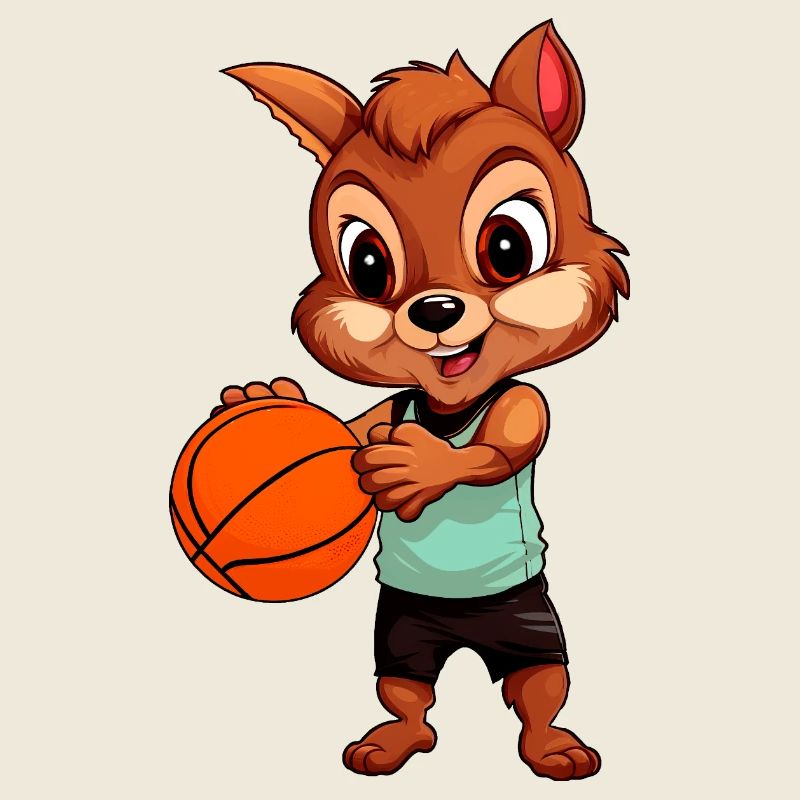 Eichhörnchen Basketballer