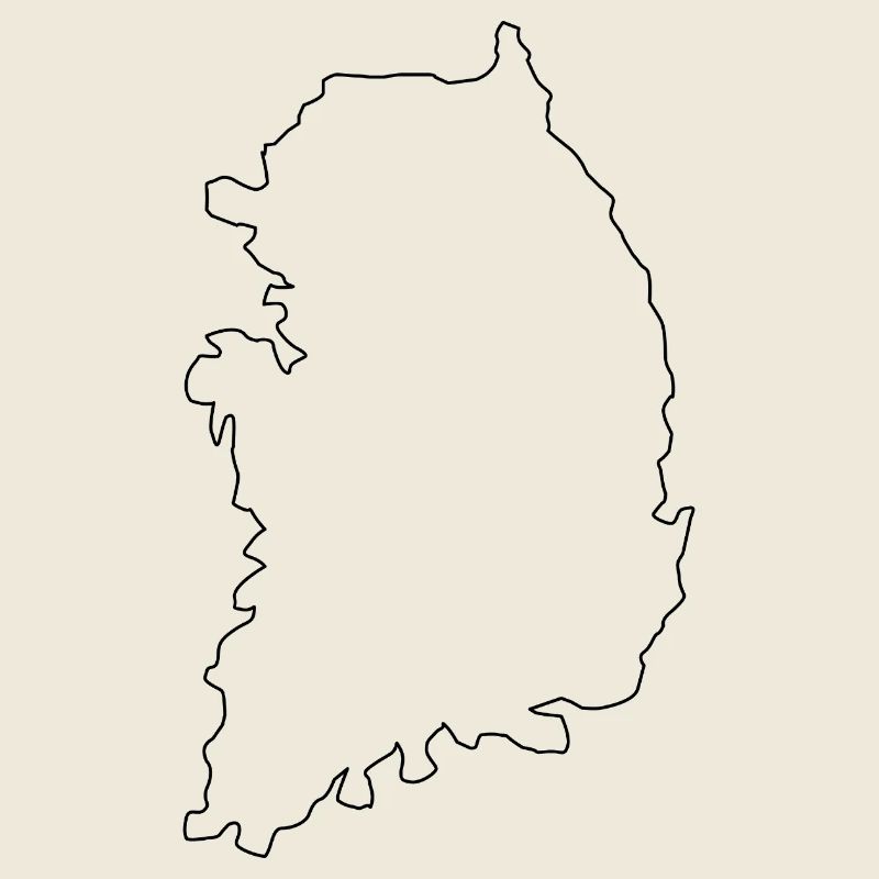 Carte de la Corée du Sud