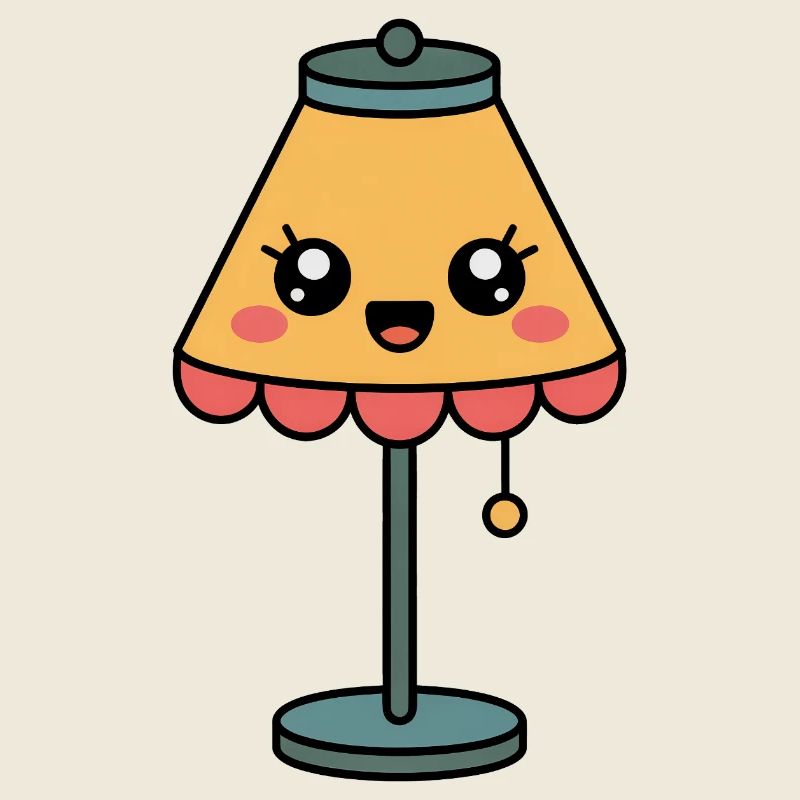 Lamp Table Lamp Cute Comic