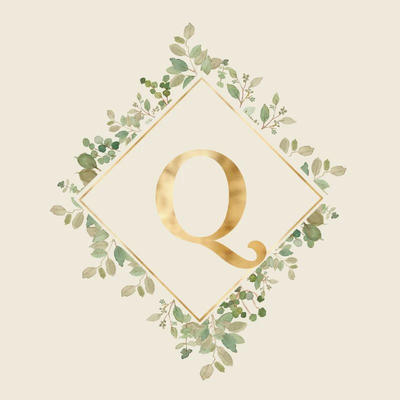 Q Monogram Eucalyptus Wreath