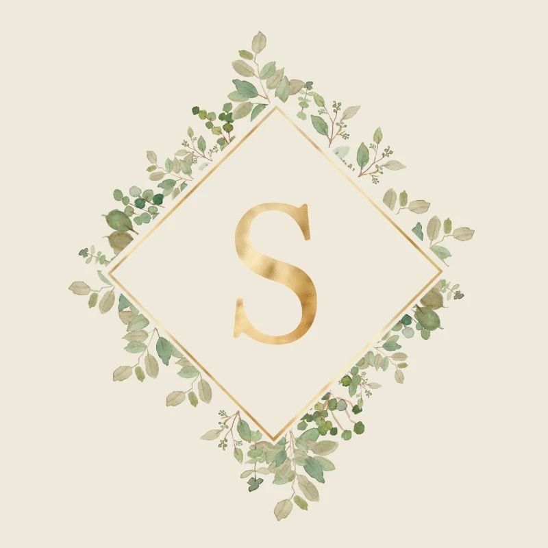 S Monogramm Eukalyptus Kranz