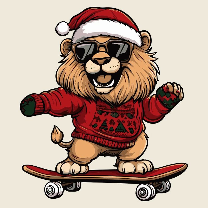 Lion Noël Drôle