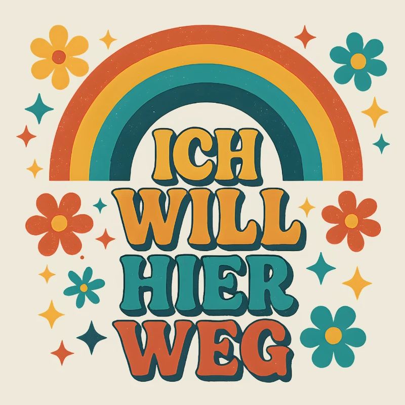 Ich will hier weg Statement Büro Arbeit Job