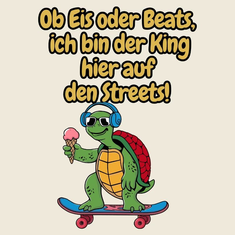 Schildkröte King Skateboard Eis Kopfhörer