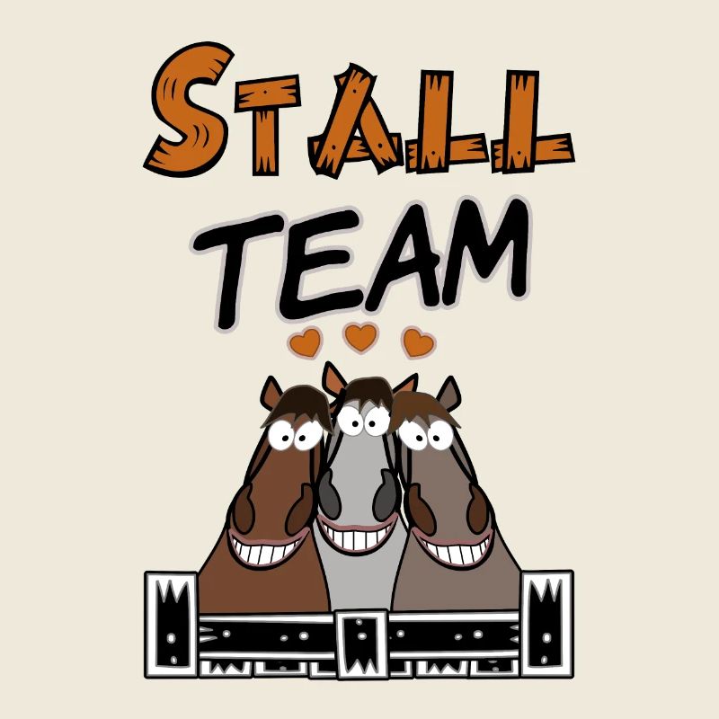 Pferde Team im Stall