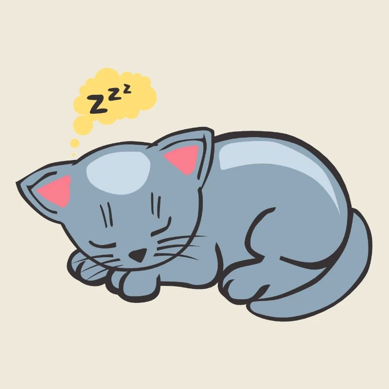 chat dort dormir ronron zzz dessin 2702