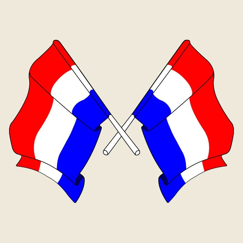 Deux drapeaux Pays-Bas