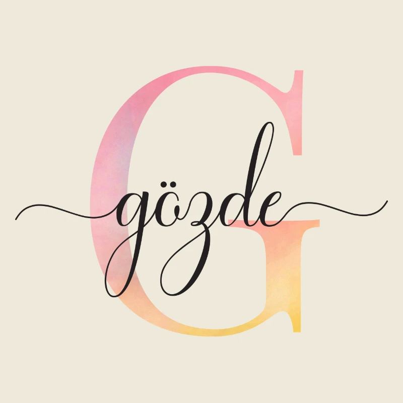 G | Monogram | Name | GözdeWatercolor