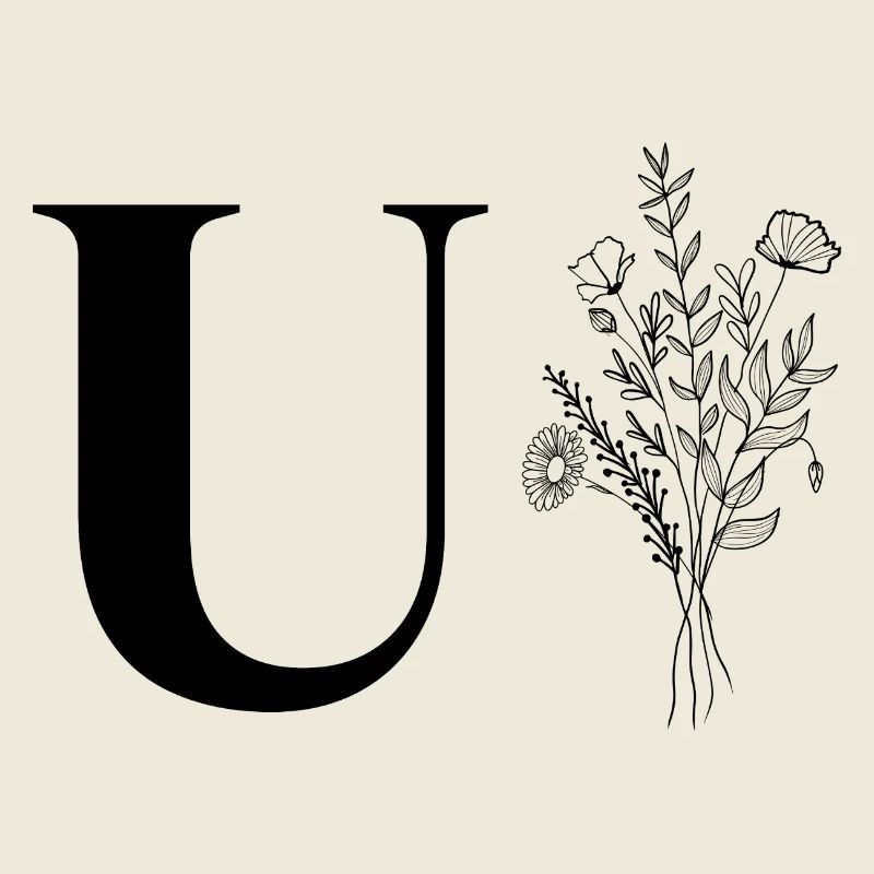 Lette u fleurs minimalistes