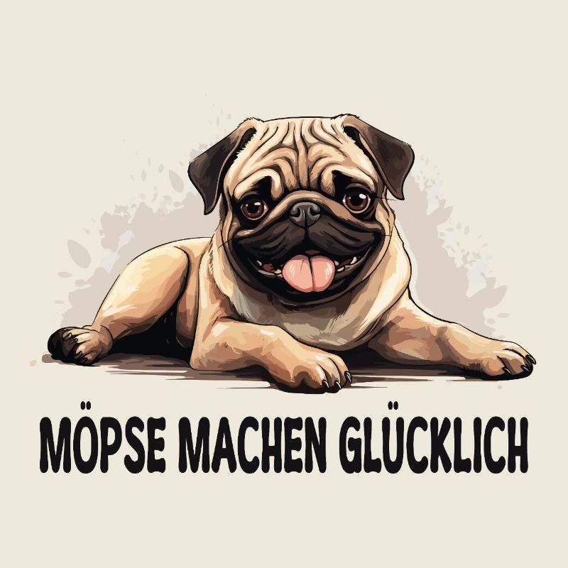 Möpse machen glücklich – Mops Fun Shirt