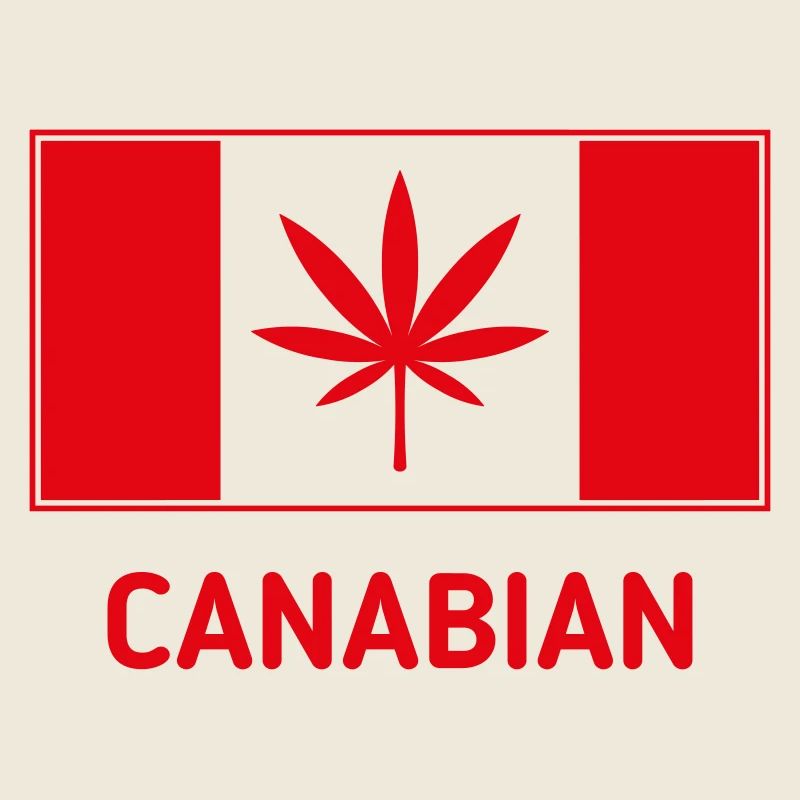 Canabian (Drapeau des mauvaises herbes du Canada, Cannabis, Canaba / R)