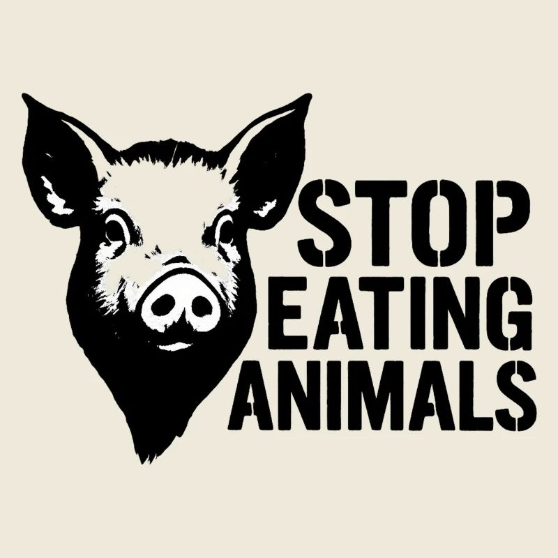 Pig's Head Protest Stops Animal Eating