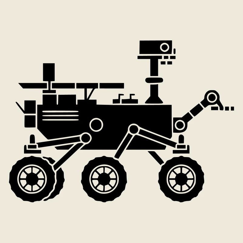 Mars Rover Robot Silhouette