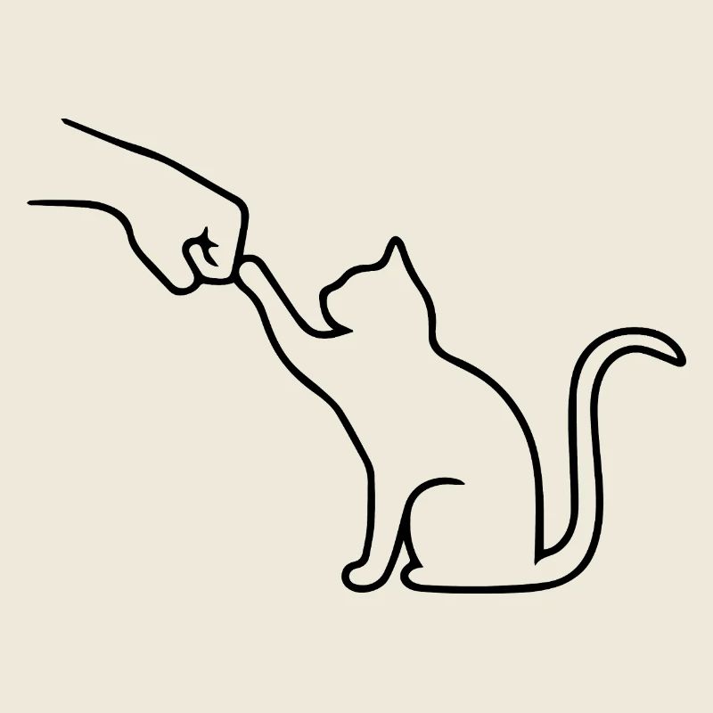 Katze Pfote Team Faust lustig