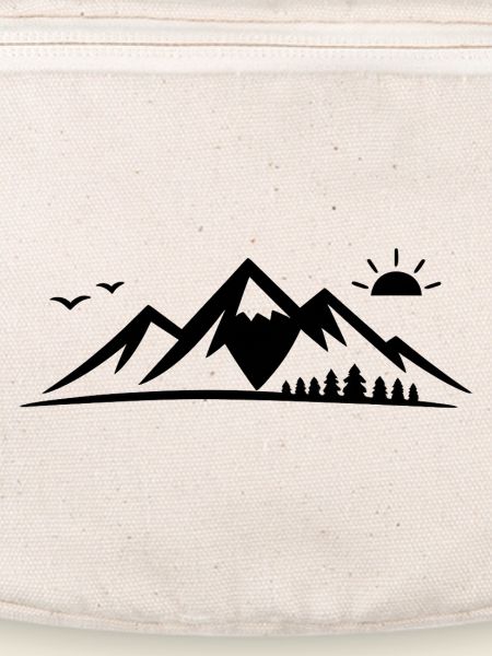 Bergsilhouette mit Sonne