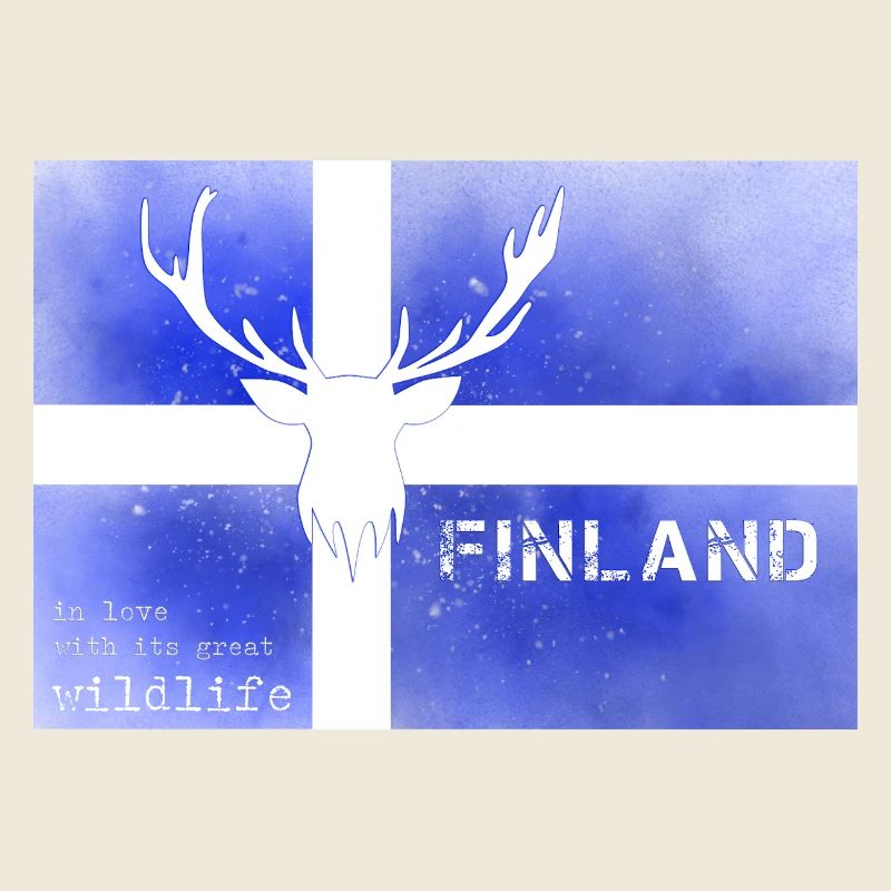 Finland wildlife Finland flag