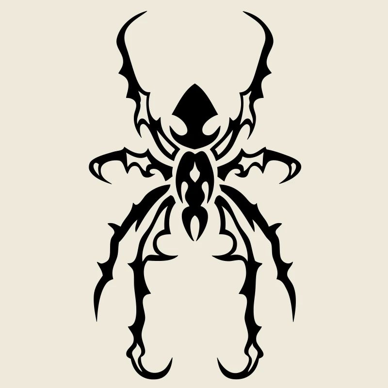 araignee tribal spider spinne 4023