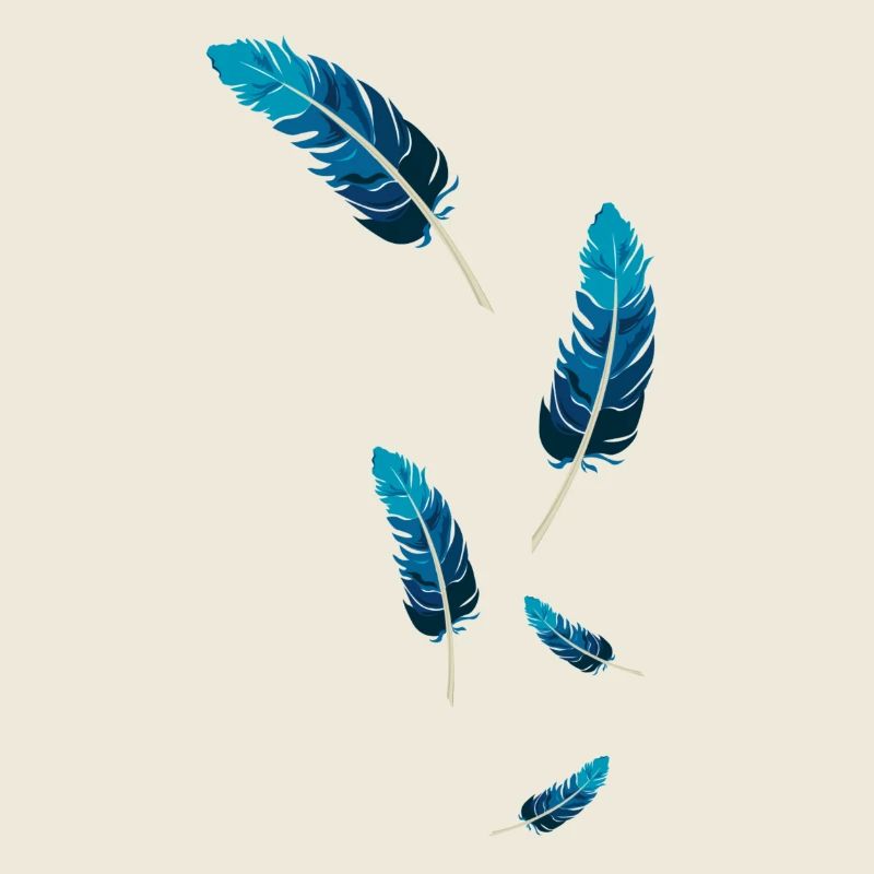 Blaue Federn