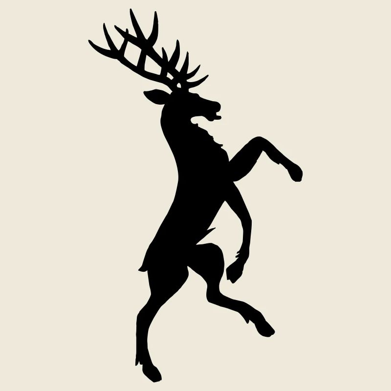 Standing Deer Heraldry shadow figure