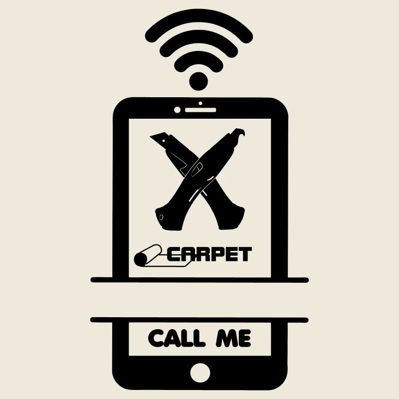 Anruf Telefon Teppichleger Logo Stanley Messer