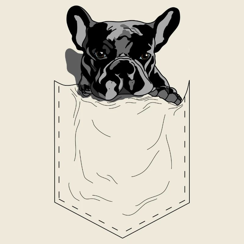 Style pop art de style style poche Frenchie