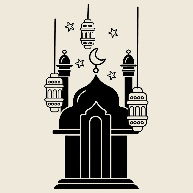 Moschee Lichter und Sterne