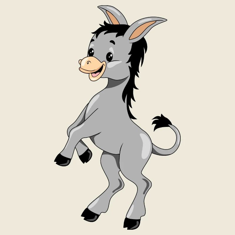 Happy dancing donkey