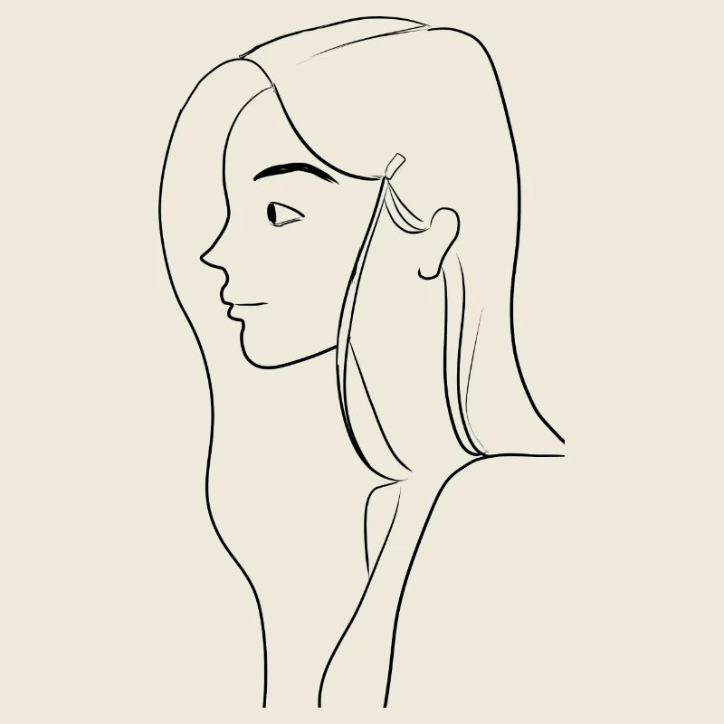 Frau im Profil