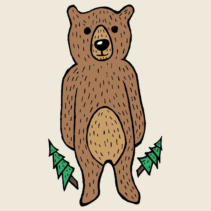 Ours drôle et mignon dans la forêt