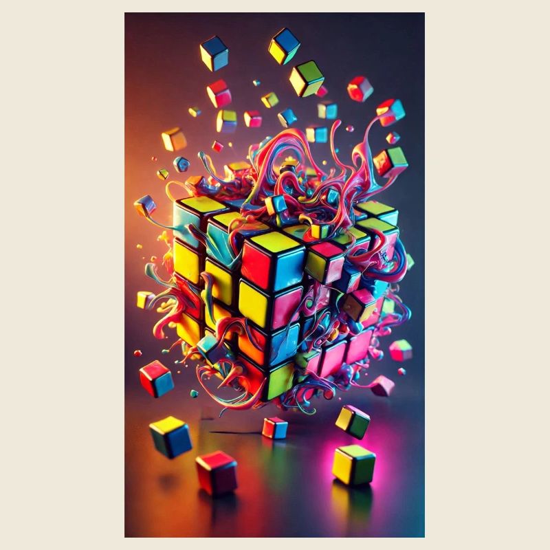 Cube d’explosion de couleur