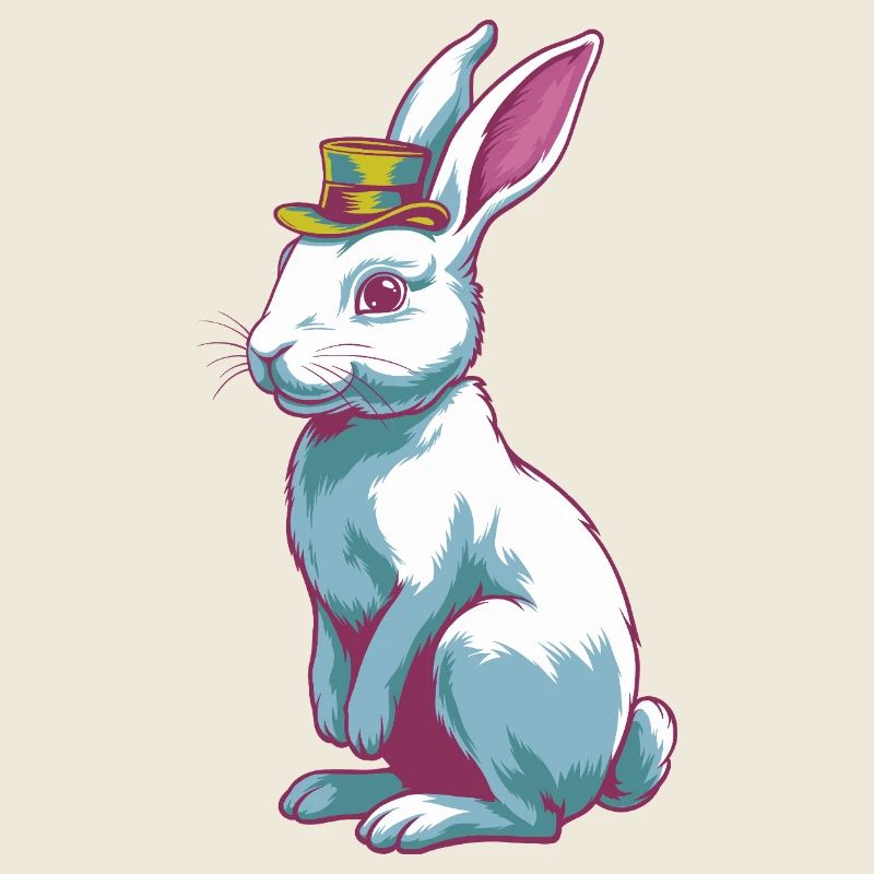 Lapin avec chapeau