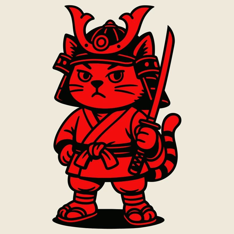 Chat samouraï