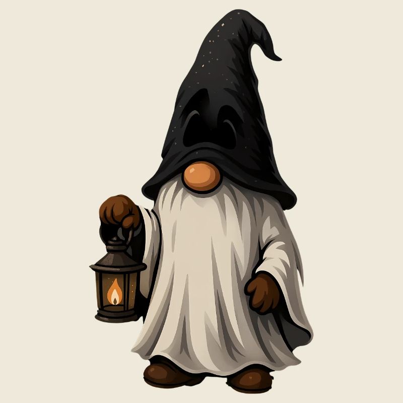 Fairytale wizard with lantern