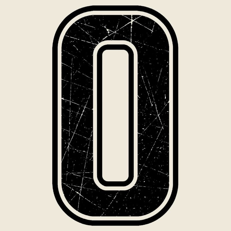 Black Grunge Null Sign