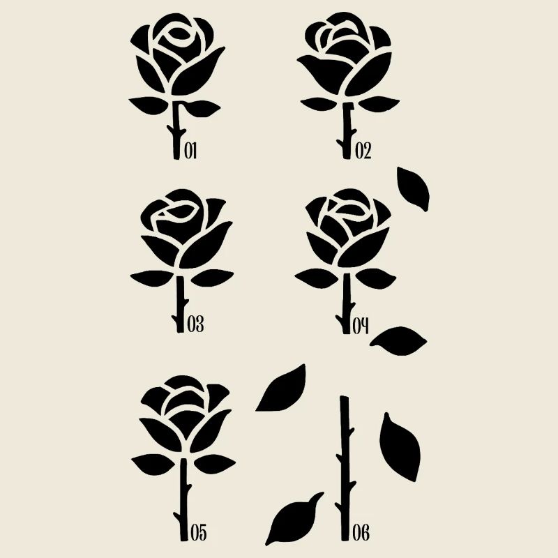 Rose minimaliste | Dessin au trait
