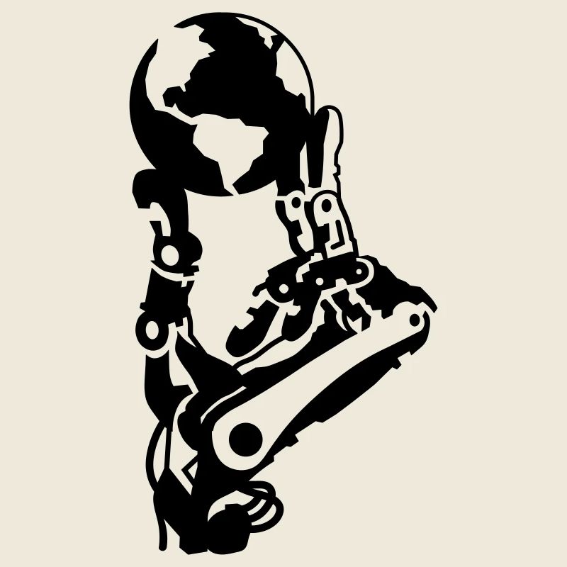 Globe dans la main robotisée